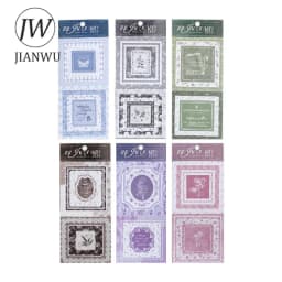 JIANWU Vintage Lace Flower Hollow Border Landscape Material Collage Scrapbooking Sticker Creative DIY Journal Stationery
