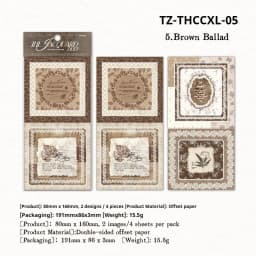 JIANWU Vintage Lace Flower Hollow Border Landscape Material Collage Scrapbooking Sticker Creative DIY Journal Stationery