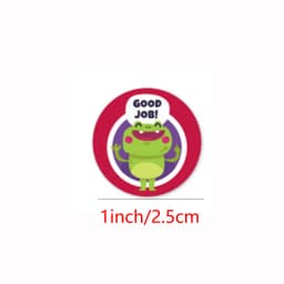 100-500 Pcs 1inch/2.5cm Animal Good Job Cool Stickers Roll for Envelope Praise Reward Student Work Label Stationery Seal Lable