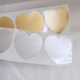 Dropshipping 100PCS 50x50mm 2" Heart Round Golden Scratch Off Sticker Label