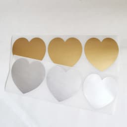 Dropshipping 100PCS 50x50mm 2" Heart Round Golden Scratch Off Sticker Label