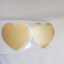 Dropshipping 100PCS 50x50mm 2" Heart Round Golden Scratch Off Sticker Label