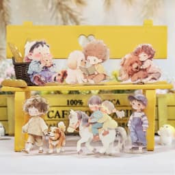 15pcs/1lot Kawaii Scrapbook Sticker Happy Childhood Scrapbooking Supplies Planner Decorative Stationery Sticker