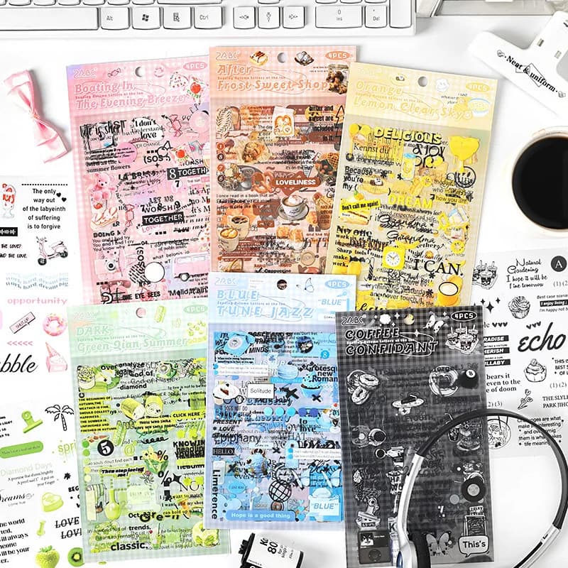 4pcs/1lot Kawaii Stationery Stickers postal letter sent by post in autumn Diary Decorative Stickers Scrapbooking Craft Stickers