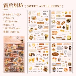 4pcs/1lot Kawaii Stationery Stickers postal letter sent by post in autumn Diary Decorative Stickers Scrapbooking Craft Stickers