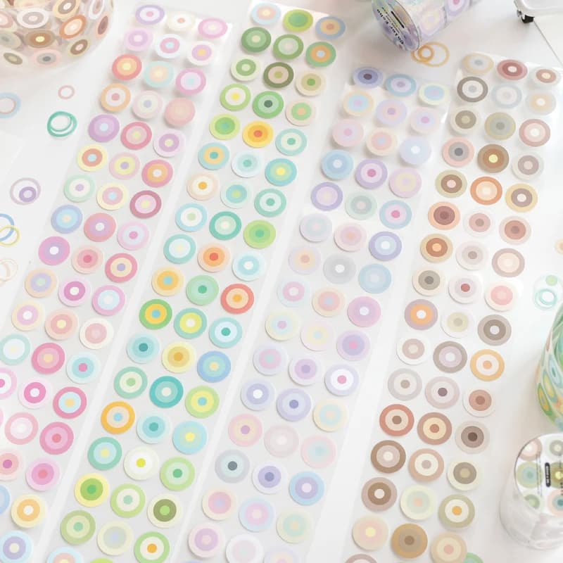 Journal GOo 6.2cmx2m Color Echo Tape Stickers Cute Candy Loop Masking Tape for Collage Junk Journal Scrapbook Mobile Stationery