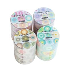 Journal GOo 6.2cmx2m Color Echo Tape Stickers Cute Candy Loop Masking Tape for Collage Junk Journal Scrapbook Mobile Stationery