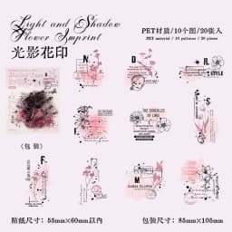 15pcs/lot Kawaii Scrapbook Stickers Veil of Shadows DIY Journaling Scrapbooking Supplies Decorative Stationery