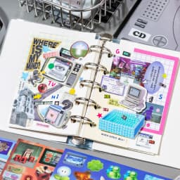 TIANZI Cyberpunk Theme Die-Cut Stickers Book 20/40 Sheets for DIY Decorative Scrapbook Collage Aesthetic Stationery Stickers
