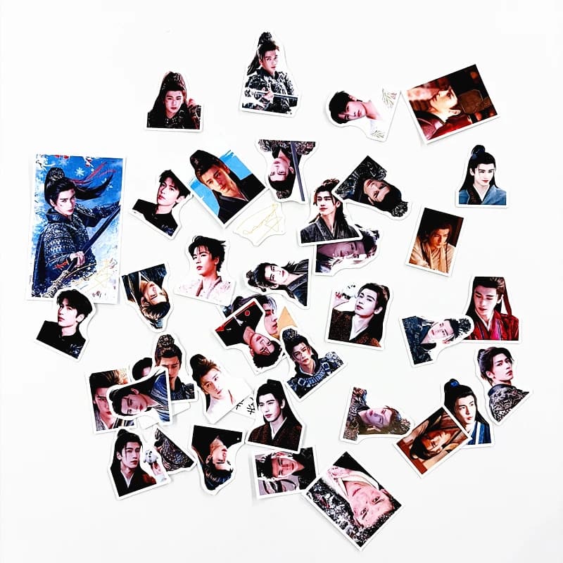 40PCS Pursuit Of Jade 40‑piece Zhang Linghe Idol Sticker Pack HD Printed Xie Zheng Decals Waterproof DIY Scrapbook Decor