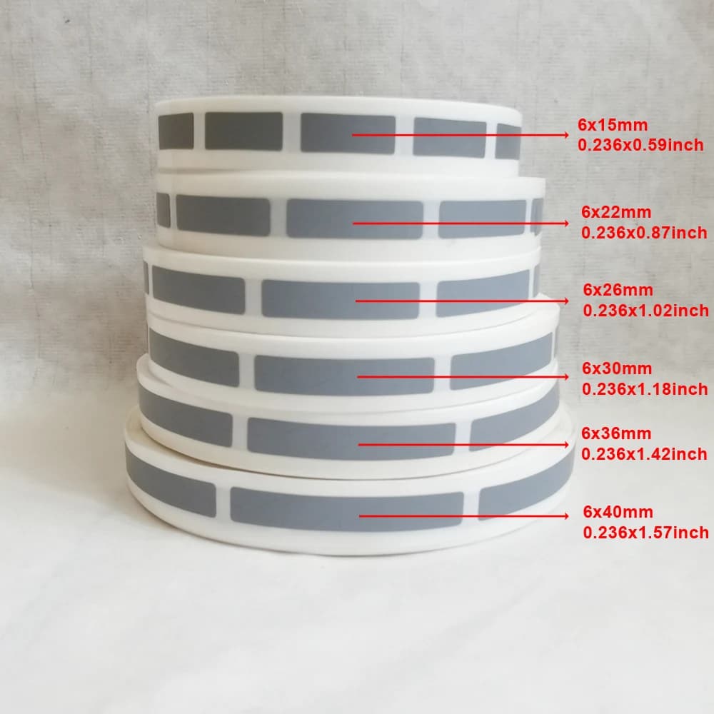 Dropship 1 Roll 6mm Height*15 22 26 30 36 40 45mm Gray Scratch Off Sticker DIY Password Code Lucky Card Scratching Layer Film