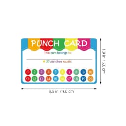 50Pcs Reward Punch Cards Cartoon Design School Incentive Encouragement Cards Classroom Teaching Tools for Kids Motivation