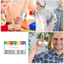 50Pcs Reward Punch Cards Cartoon Design School Incentive Encouragement Cards Classroom Teaching Tools for Kids Motivation