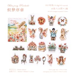 40pcs Kawaii Flower Fairy PET Stickers Creative Collage DIY Handmade Scrapbook Material Aesthetic Stationery Stickers