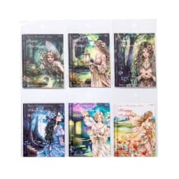 40pcs Kawaii Flower Fairy PET Stickers Creative Collage DIY Handmade Scrapbook Material Aesthetic Stationery Stickers