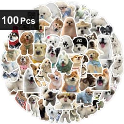 10/100 Funny Fashion Dog Stickers Cartoon Cute Decals Toy Guitar Phone Bicycle Laptop Notebook Luggage Car Graffiti Kids Sticker