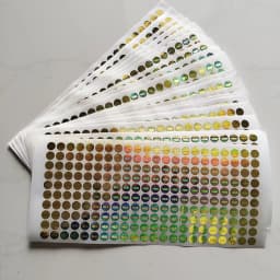 200pcs 6mm Gold Color Hologram Sticker GENUINE AUTHENTIC ORIGINAL Security Seal Honeycomb Left If Removed or Tampered With