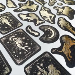 Mengtai 40pcs Constellation girl Decorative gold Stickers Scrapbooking Label Diary Stationery Album Retro stars Journal Planner