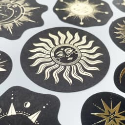 Mengtai 40pcs Constellation girl Decorative gold Stickers Scrapbooking Label Diary Stationery Album Retro stars Journal Planner