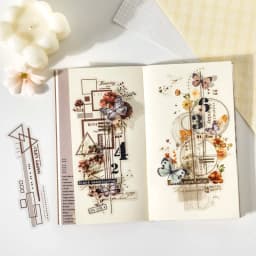 Journal GO 20pcs Creative Geometric Interleaving Stickers for Collage Junk Journal Scrapbooking Diary Card Craft Making