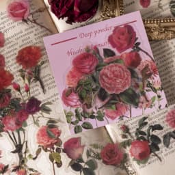 40 Pcs Vintage Waterproof Stickers Clear Sunflower Rose Flowers for Junk Journaling Scrapbooking Arts And Crafts