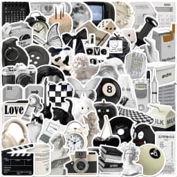 10/30/61PCS Simple Sculpture PVC Graffiti Sticker Sticky Aesthetic Decorative Scrapbook DIY Phone Stationery Supply