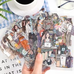 Mr. Paper 20Pcs/bag Character Scenic Sticker Book Cute Stationery Stickers Handbook Material Stickers DIY Creative Decoration