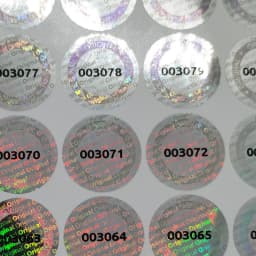 Hologram Tamper Proof Stickers , Sealing Warranty Void Original Security Labels , Unique Serial Number, 1000pcs 20mm Round