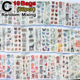 6 sheets/pack Cartoon Cat Washi Paper Sticker Kawaii Journal Stickers Scrapbooking Daily Planner Stationery Supplies