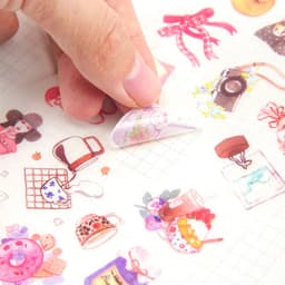 6 sheets/pack Cartoon Cat Washi Paper Sticker Kawaii Journal Stickers Scrapbooking Daily Planner Stationery Supplies