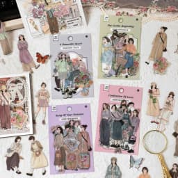 30pcs/1lot Kawaii Scrapbook Sticker Heartthrob Girl Scrapbooking Supplies diary Planner Decorative Craft Stationery Sticker
