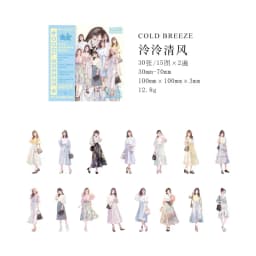 30pcs/1lot Kawaii Scrapbook Sticker Heartthrob Girl Scrapbooking Supplies diary Planner Decorative Craft Stationery Sticker