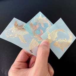 Tai Chi baguatu fish metal transfer sticker Koi Pisces mobile phone back stick auspicious carp laptop DIY decorative sticker