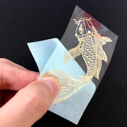 Tai Chi baguatu fish metal transfer sticker Koi Pisces mobile phone back stick auspicious carp laptop DIY decorative sticker