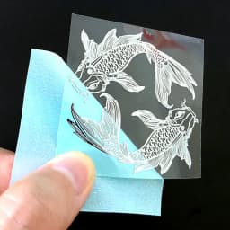 Tai Chi baguatu fish metal transfer sticker Koi Pisces mobile phone back stick auspicious carp laptop DIY decorative sticker