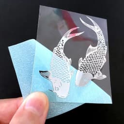 Tai Chi baguatu fish metal transfer sticker Koi Pisces mobile phone back stick auspicious carp laptop DIY decorative sticker