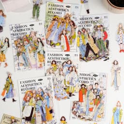 Etori Life Aesthetic Outfit Set Fashion Aesthetic Outfit Illustration Stickers 20Pcs Hand-Drawn Character Daily Outfit Journal Decoration Stickers for Laptop, Phone Case, Photo Album, Handmade Scrapbook Supplies, Children's Gift Paper Bag, DIY Diary, Art Supplies, Party Decoration, Stationery Stickers, Gift for Friends