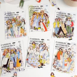 Etori Life Aesthetic Outfit Set Fashion Aesthetic Outfit Illustration Stickers 20Pcs Hand-Drawn Character Daily Outfit Journal Decoration Stickers for Laptop, Phone Case, Photo Album, Handmade Scrapbook Supplies, Children's Gift Paper Bag, DIY Diary, Art Supplies, Party Decoration, Stationery Stickers, Gift for Friends