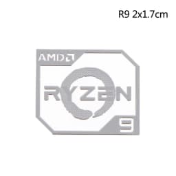 AMD Ruilong Ryzen R9 R7 R5 R3 Vega Metal Sticker Notebook Desktop Logo Sticker 1PC