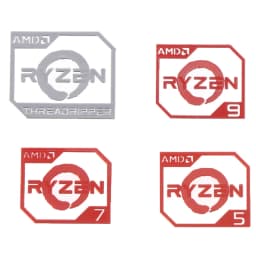 AMD Ruilong Ryzen R9 R7 R5 R3 Vega Metal Sticker Notebook Desktop Logo Sticker 1PC
