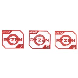 AMD Ruilong Ryzen R9 R7 R5 R3 Vega Metal Sticker Notebook Desktop Logo Sticker 1PC