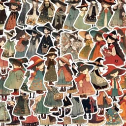 10/30/50PCS Cartoon Q Witch PVC Sticker Aesthetic Korean Decoration Scrapbooking Stationery School Supplies