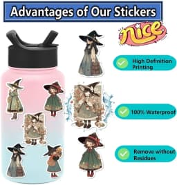 10/30/50PCS Cartoon Q Witch PVC Sticker Aesthetic Korean Decoration Scrapbooking Stationery School Supplies