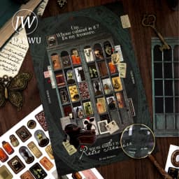 JIANWU Retro Treasure Series Vintage Life Landscape Material Collage Scrapbooking Sticker Creative DIY Journal Stationery