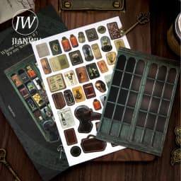 JIANWU Retro Treasure Series Vintage Life Landscape Material Collage Scrapbooking Sticker Creative DIY Journal Stationery