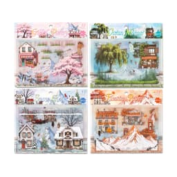 JIANWU Seasonal Illustrated Series Vintage Flower Plant Snow Landscape Material Collage Sticker Creative DIY Journal Stationery