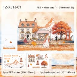 JIANWU Seasonal Illustrated Series Vintage Flower Plant Snow Landscape Material Collage Sticker Creative DIY Journal Stationery