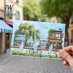 JIANWU Seasonal Illustrated Series Vintage Flower Plant Snow Landscape Material Collage Sticker Creative DIY Journal Stationery
