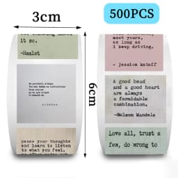 500pcs Retro Famous Quotes Stickers Self Affirmation Motivational Stickers DIY Diary Laptop Luggage Skateboard Graffiti Stickers