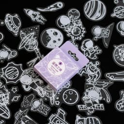 50Pcs/pack White Lace Transparent Cute Boxed Kawaii Decoration Stickers Planner Scrapbooking Stationery Japanese Diary Stickers